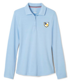 Girls' Long Sleeve Stretch Pique Polo