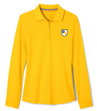 Girls' Long Sleeve Stretch Pique Polo