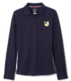 Girls' Long Sleeve Stretch Pique Polo