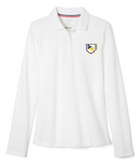 Girls' Long Sleeve Stretch Pique Polo