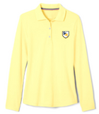 Girls' Long Sleeve Stretch Pique Polo
