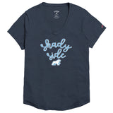 Whimsical Script League Tri-Flex Voop Tee