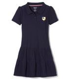 Toddler Girls' Short Sleeve Ruffled Pique Polo Dress