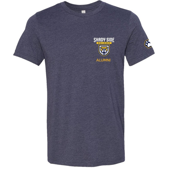 Dark blue T-shirt with Shady Side Academy Bulldogs logo and the word 