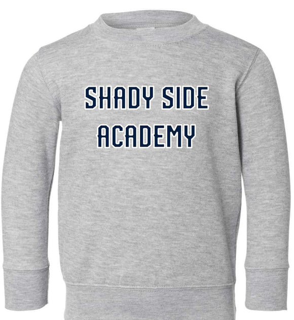 Shady Side Academy Lettered Rabbit Skins Toddler Fleece Crewneck